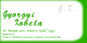 gyorgyi kobela business card